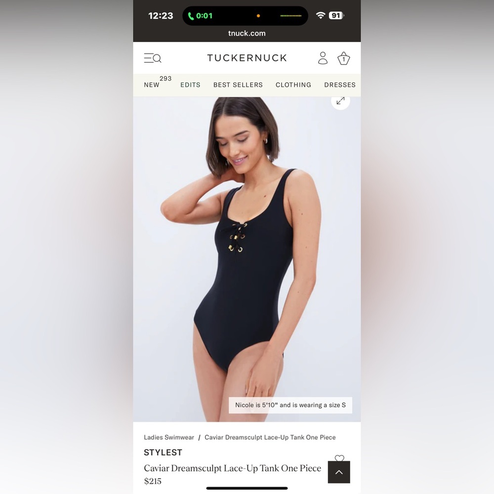 Black Athletic One-Piece Swimsuit with Scoop Neckline